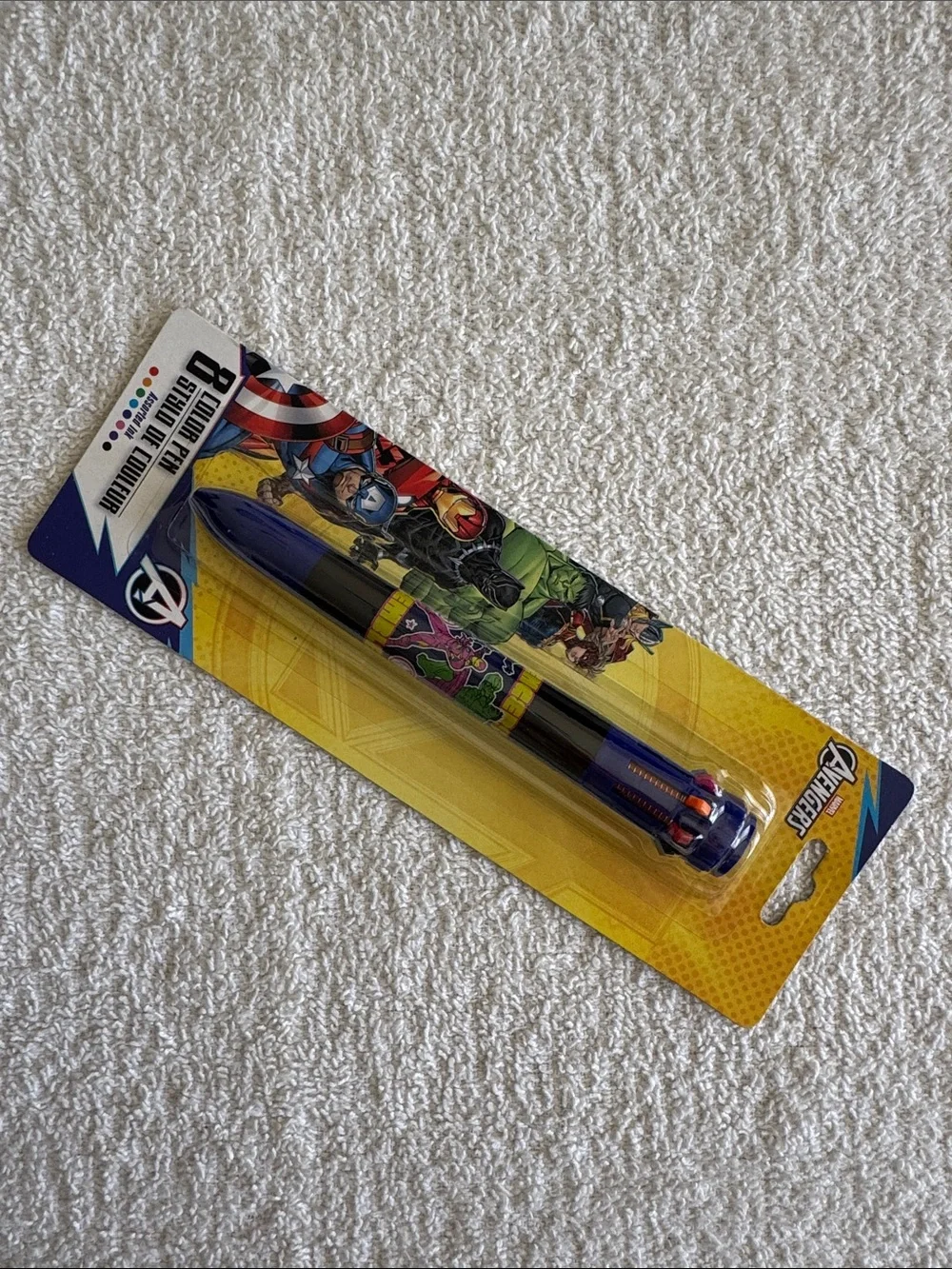 Marvel Avengers Multi-Color 8-Ink Pen - Purple and Black